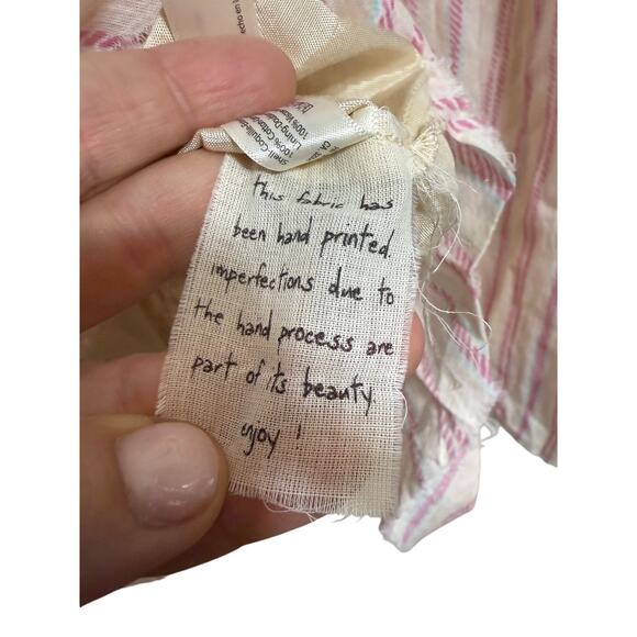 FREE PEOPLE ELISA STRIPED MIDI SKIRT IN CHALK Sz. S - Picture 6 of 9